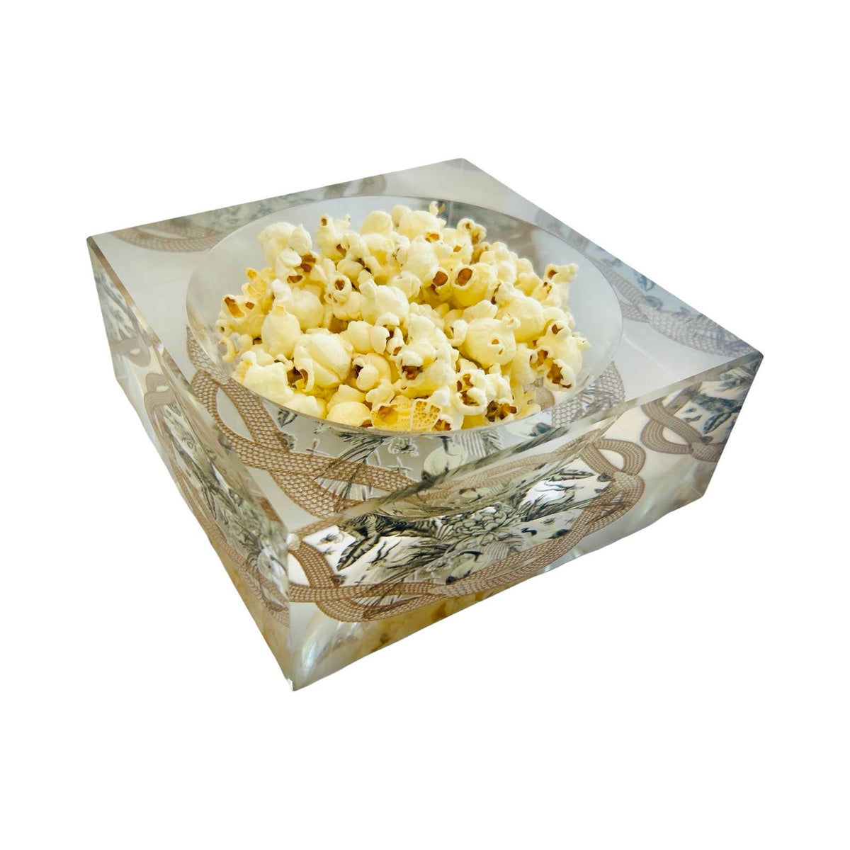 Decorative Acrylic Bowl, Aura Exotic Neutral - alternate view