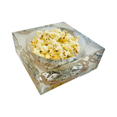 Decorative Acrylic Bowl, Aura Exotic Neutral - alternate view