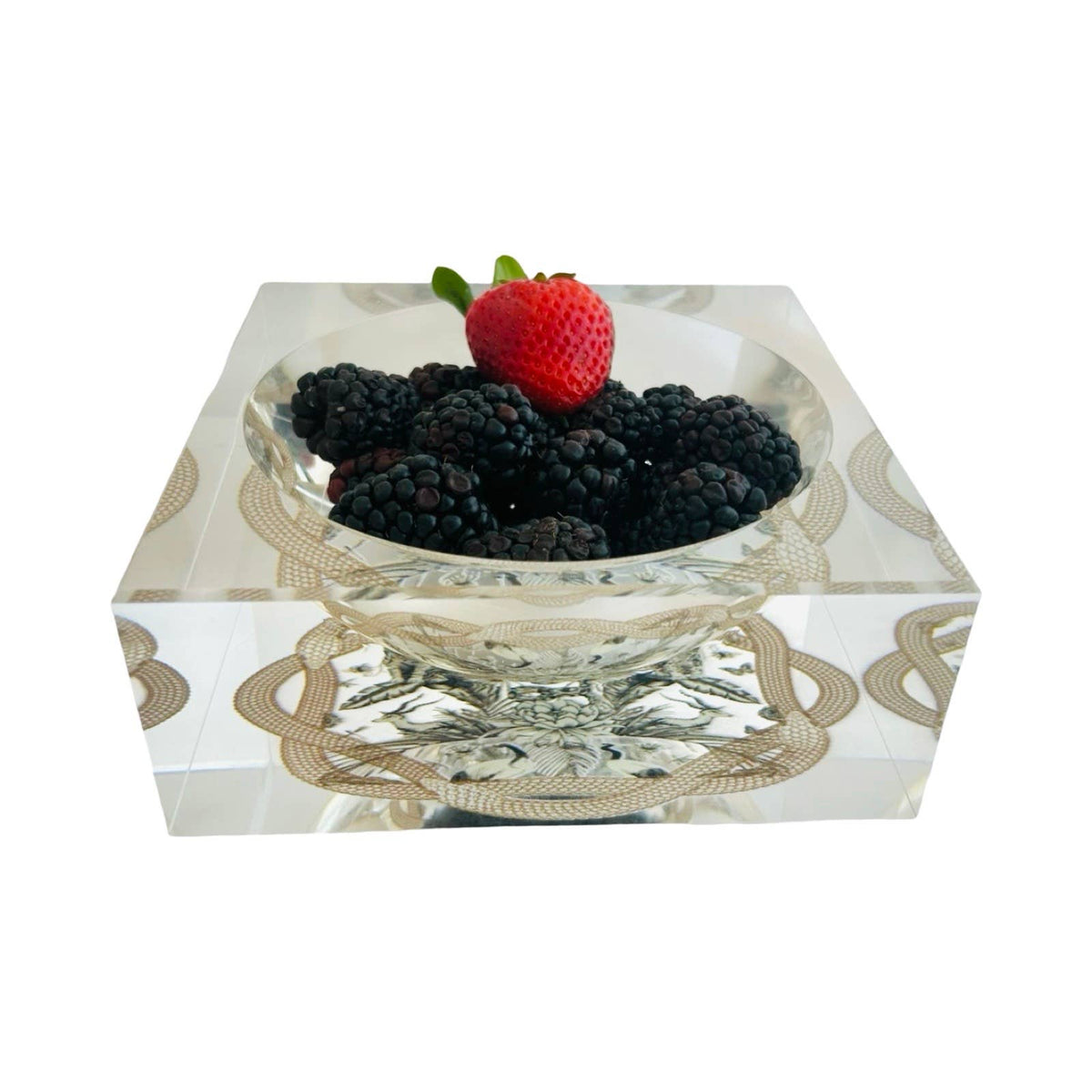 Decorative Acrylic Bowl, Aura Exotic Neutral - view 06