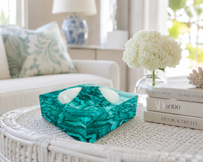 Decorative Acrylic Bowl, Aura Malachite