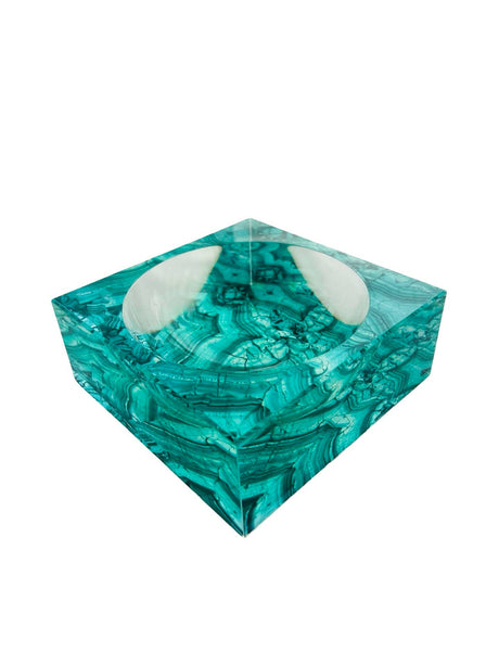Decorative Acrylic Bowl, Aura Malachite - view 03