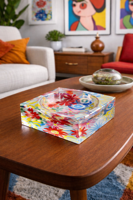 Decorative Acrylic Bowl, Aura Abstract - view 06