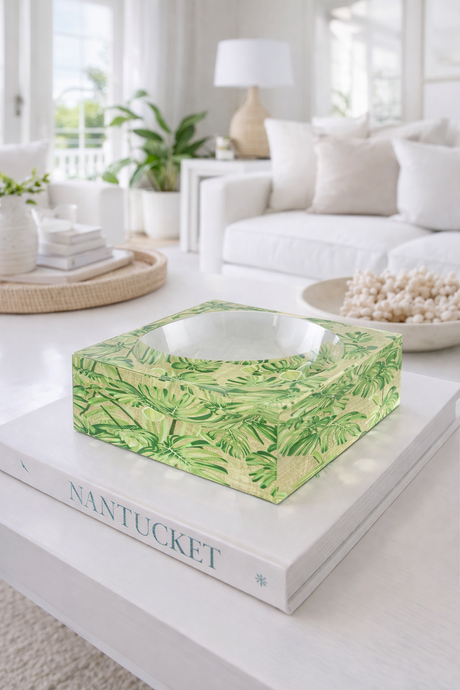 Decorative Acrylic Bowl, Aura Palm Patch - view 03
