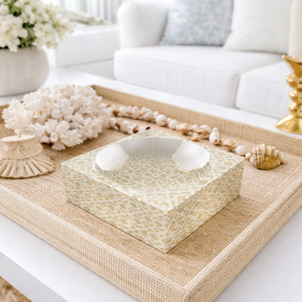 Decorative Acrylic Bowl, Aura Woven - alternate view