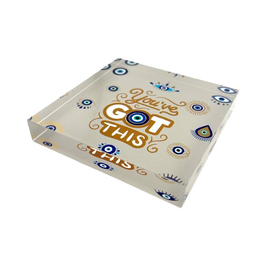 Maven Home You Got This acrylic desk weight, view 4