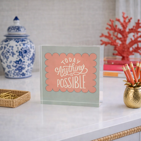 Acrylic Desk Weight Decor, Today