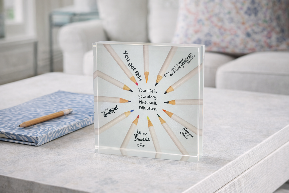 Maven Home Life Story acrylic desk weight, view 7