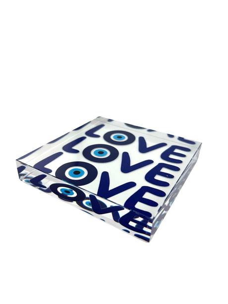 Acrylic Desk Weight Decor, Triple Love — Maven Home