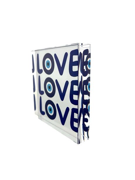 Acrylic Desk Weight Decor, Triple Love — Maven Home