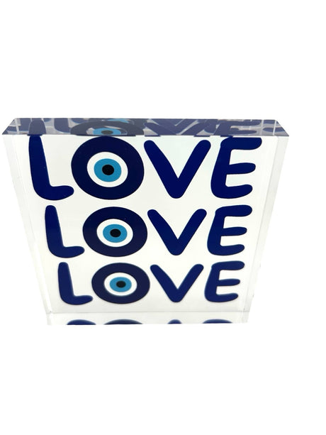 Acrylic Desk Weight Decor, Triple Love — Maven Home