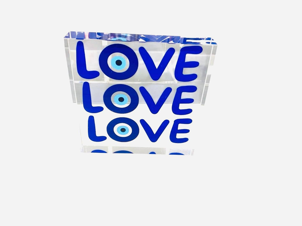 Acrylic Desk Weight Decor, Triple Love — Maven Home