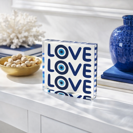 Acrylic Desk Weight Decor, Triple Love — Maven Home