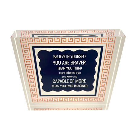 Maven Home Believe acrylic desk weight, view 3