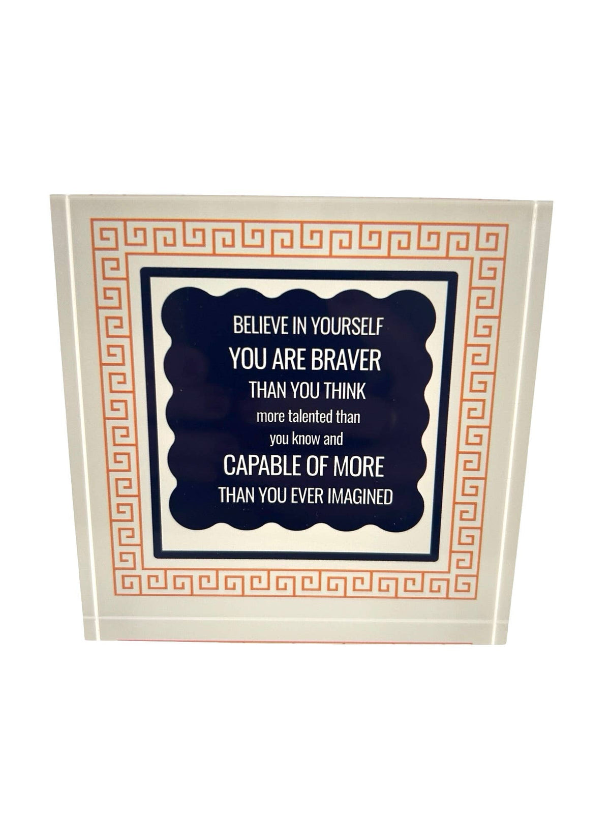 Maven Home Believe acrylic desk weight, view 5