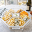 6-Piece Acrylic Entertaining Tray, Clear and White — Maven Home