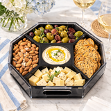 Maven Home 6-Piece Acrylic Entertaining Tray, Clear and Black - view 06
