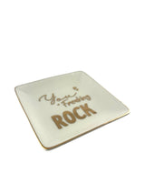 Porcelain Trinket Dish, Freaking Rock, Gold Rim - view 03