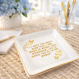 Porcelain Trinket Dish, Wonderful Life, Gold Rim