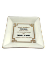Porcelain Trinket Dish, Believe in Yourself, Gold Rim - alternate view