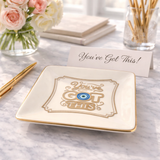 Porcelain Trinket Dish, You've Got This, Gold Rim