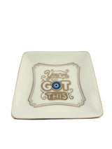 Porcelain Trinket Dish, You've Got This, Gold Rim - alternate view