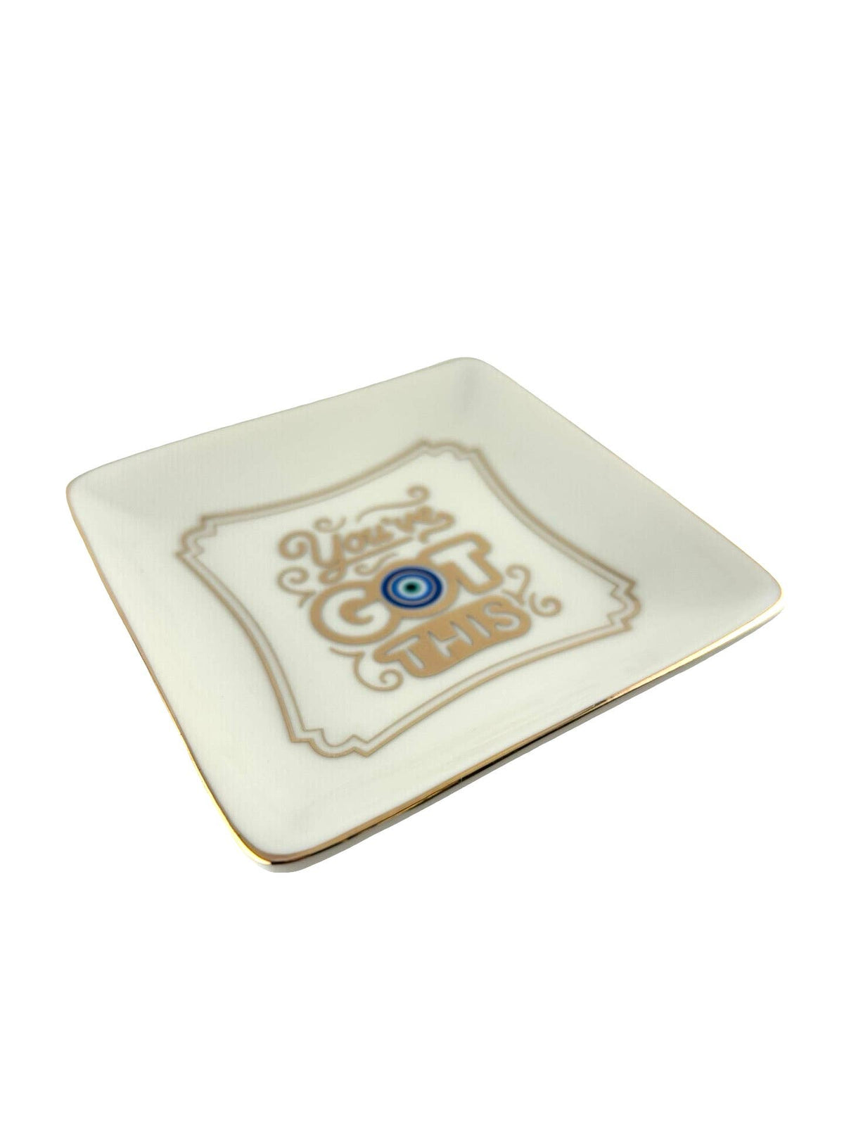 Porcelain Trinket Dish, You've Got This, Gold Rim - view 03