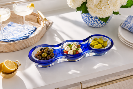 Modern Acrylic Grazing Bowl, Indigo — Maven Home