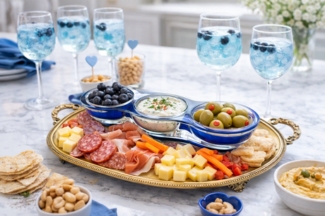 Modern Acrylic Grazing Bowl, Indigo — Maven Home