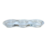 Modern Acrylic Grazing Bowl, White Accent - alternate view