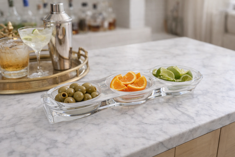 Modern Acrylic Grazing Bowl, White Accent - view 05
