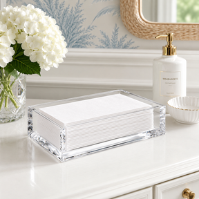 Clear acrylic guest towel napkin holder