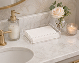 Maven Home scalloped acrylic guest towel napkin holder
