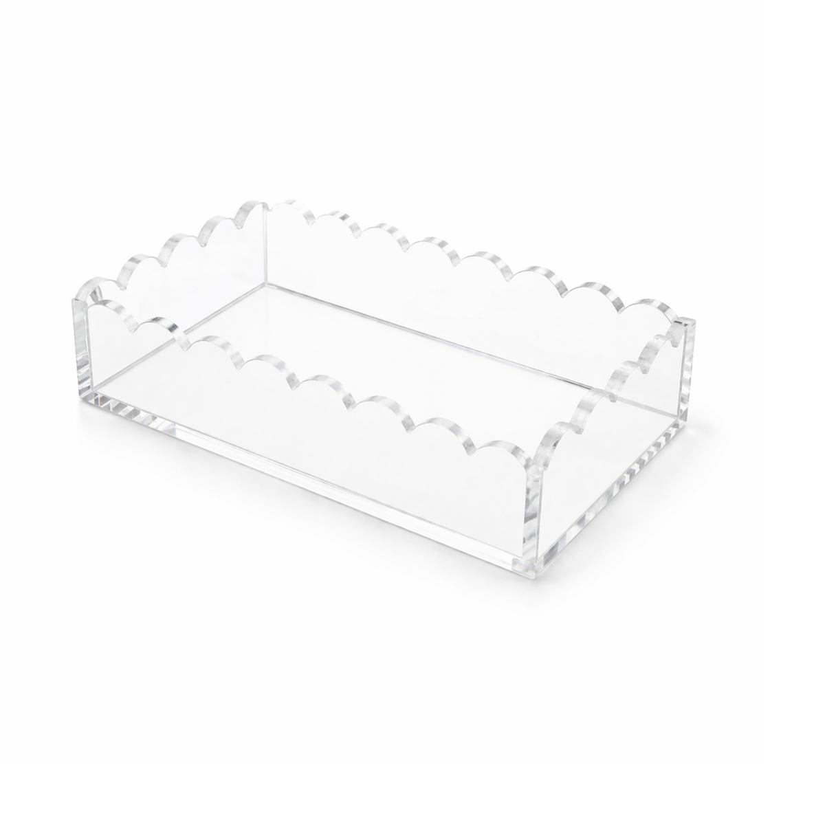 Maven Home scalloped acrylic guest towel napkin holder alternate view