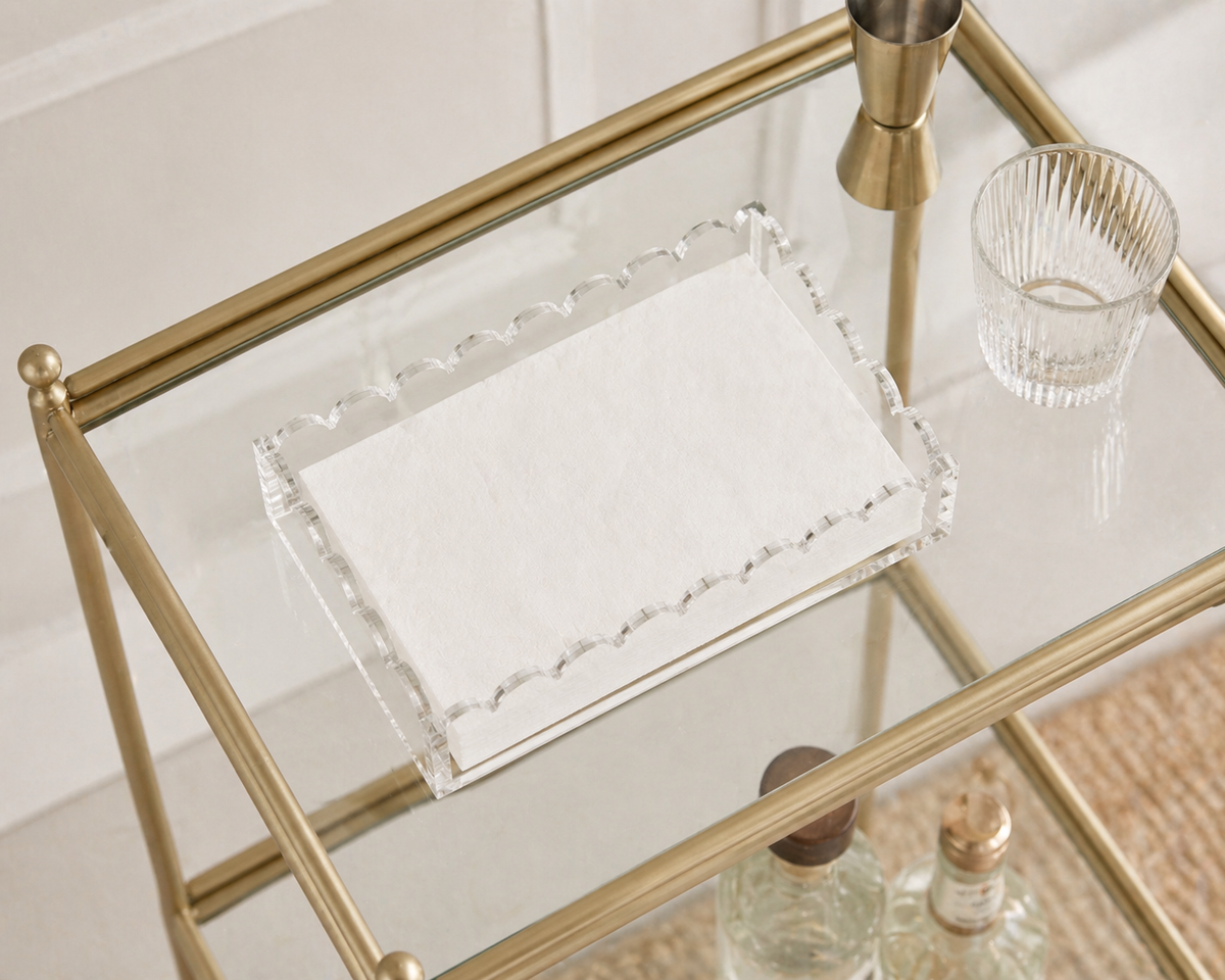 Maven Home Scalloped Acrylic Guest Towel Napkin Holder - view 06
