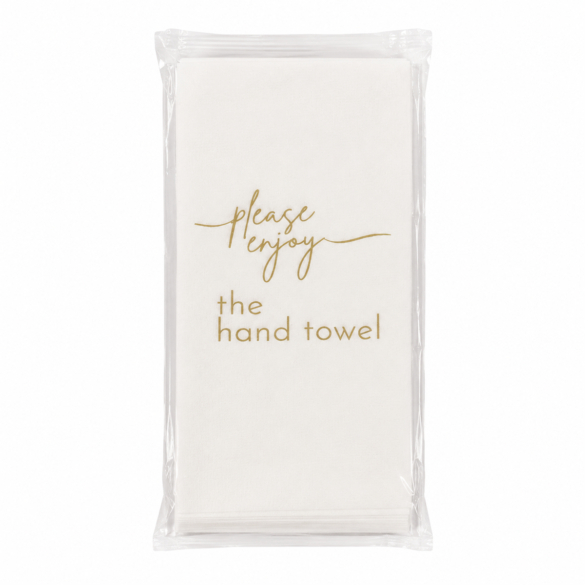 Linen-Feel Guest Towel Napkins, Please Enjoy the Hand Towel, alternate photo