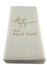 Linen-Feel Guest Towel Napkins, Please Enjoy the Hand Towel, alternate photo