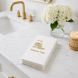 Linen-Feel Guest Towel Napkins, Family, Friends and Guests Please Use Them