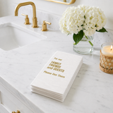 Linen-Feel Guest Towel Napkins, Family, Friends and Guests Please Use Them