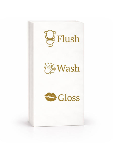 Linen-Feel Guest Towel Napkins, Flush, Wash, Gloss - alternate view