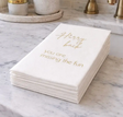 Linen-Feel Guest Towel Napkins, Hurry Back, You're Missing the Fun