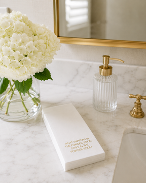 Linen-Feel Guest Towel Napkins, What Happens in the Powder Room Stays There
