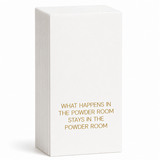 Linen-Feel Guest Towel Napkins, What Happens in the Powder Room Stays There - alternate view