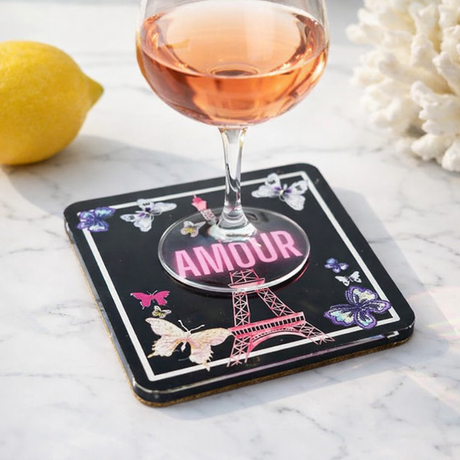 Love Acrylic Coasters, Amour Paris with Holder - view 05