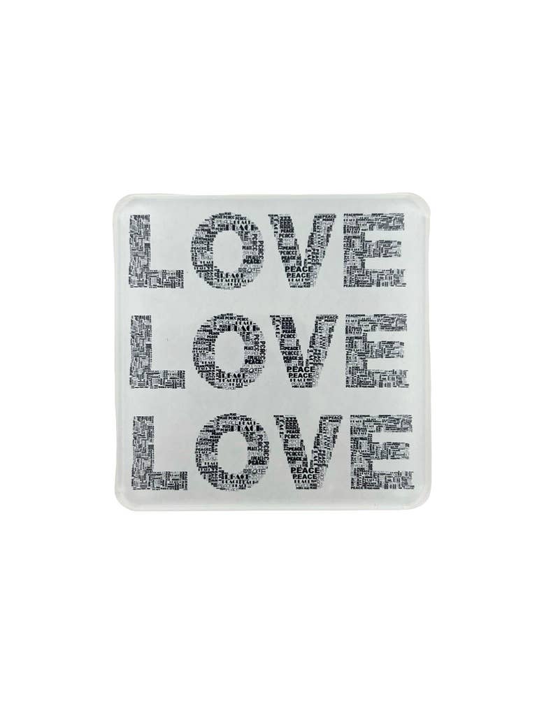 Love Acrylic Coasters, Triple Love with Holder - view 03
