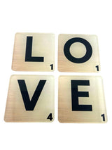 Love Acrylic Coasters, Love with Holder - alternate view