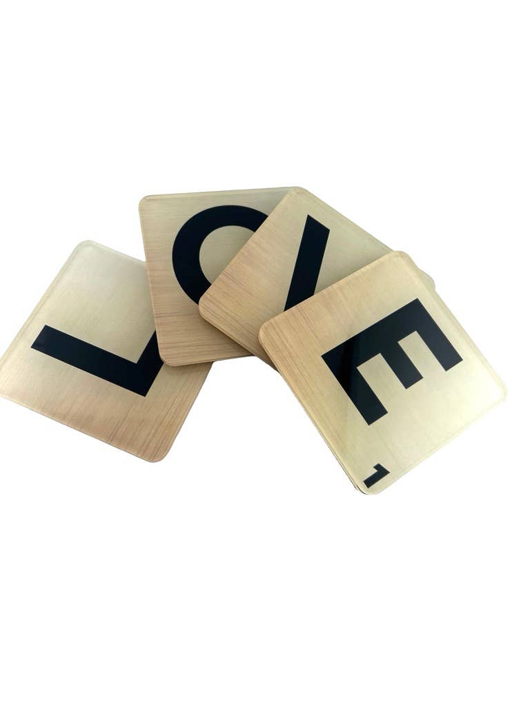 Love Acrylic Coasters, Love with Holder - view 04