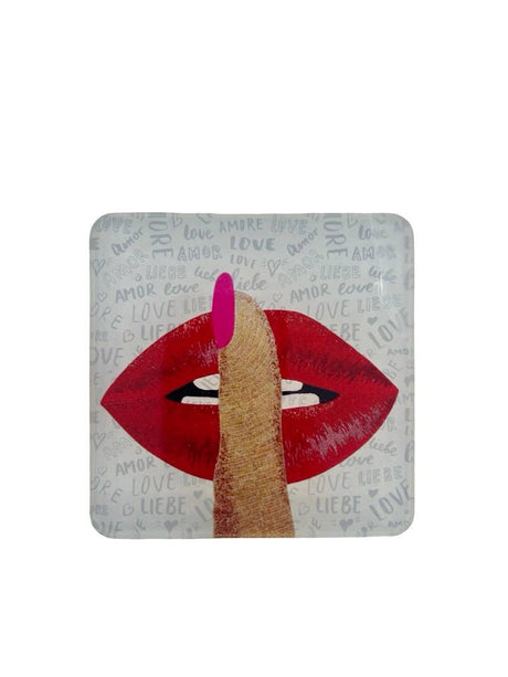 Love Acrylic Coasters, Lips with Holder - view 05