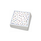 Linen-Feel Lunch Napkins, Colorful Skiers Pattern - alternate view