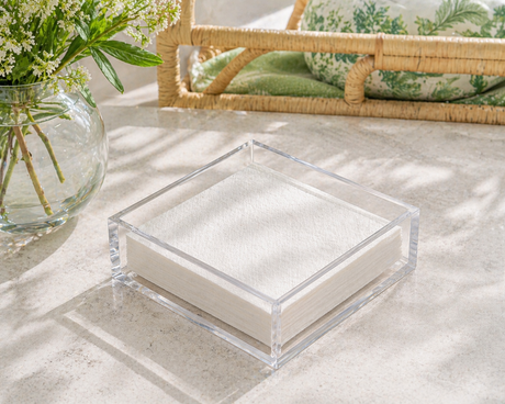 Maven Home clear acrylic lunch and dinner napkin holder