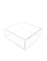 Maven Home scalloped acrylic lunch and dinner napkin holder alternate view